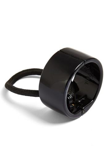 France Luxe Elodie Cuff Ponytail Holder, Size - Black