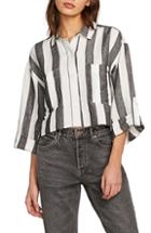 Women's Volcom Stripe N Stone Crop Top - White