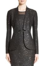 Women's St. John Collection Pranay Sequin Knit Jacket - Black