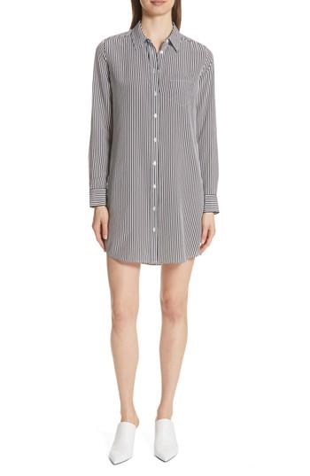 Women's Equipment Brett Stripe Silk Shirtdress - Black