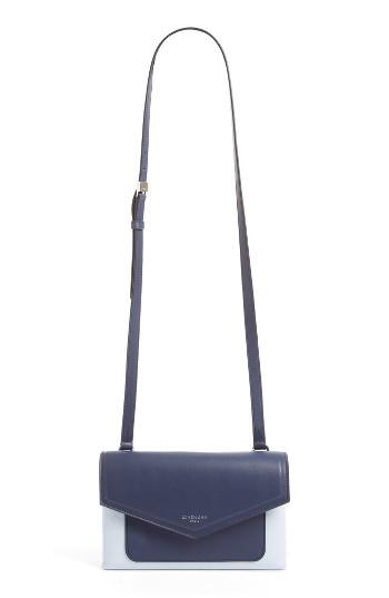 Givenchy Duetto Bicolor Leather Flap Crossbody Bag - Blue