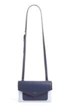 Givenchy Duetto Bicolor Leather Flap Crossbody Bag - Blue