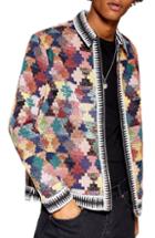 Men's Topman Tapestry Zip Shirt Jacket