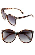 Women's Tom Ford 'alicia' 59mm Sunglasses - Havana/ Blue