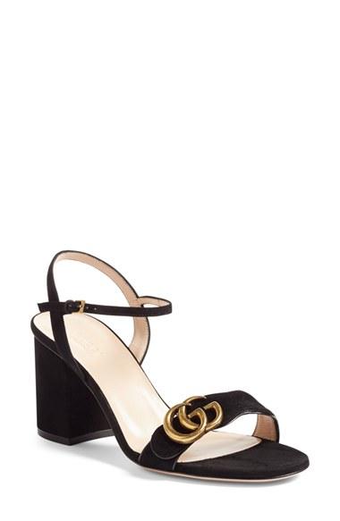 Women's Gucci Marmont Sandal Us / 40eu - Black