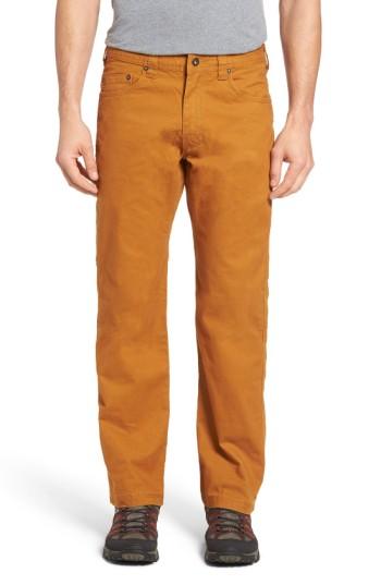 Men's Prana 'bronson' Straight Leg Stretch Canvas Pants X 34 - Yellow