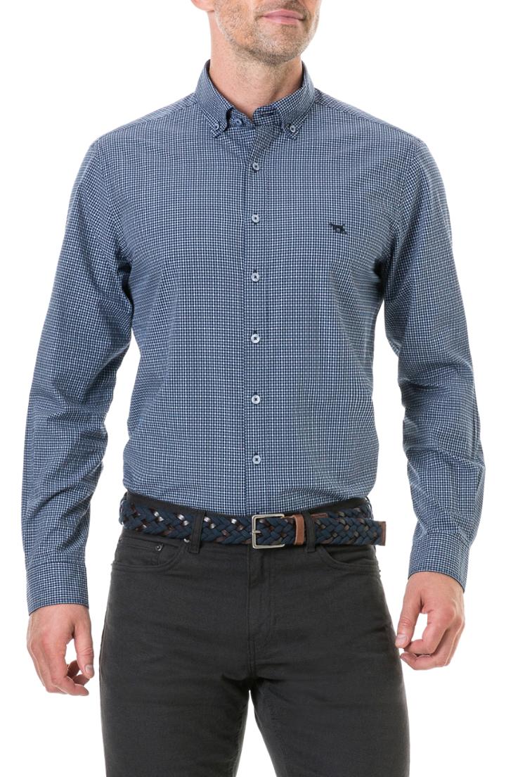 Men's Rodd & Gunn Wingrove Fit Sport Shirt, Size Medium - Blue