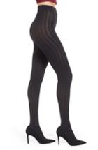 Women's Pretty Polly Ribbed Tights, Size - Black