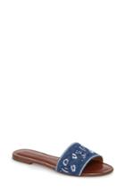 Women's Veronica Beard Flor Sequin Slide Sandal Us / 35eu - Blue