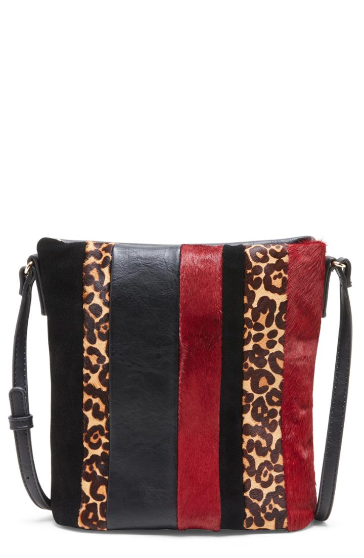 Sole Society Ragna Genuine Calf Hair Crossbody Bag - Red