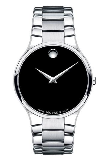 Men's Movado 'large Serio' Stainless Steel Watch, 38mm