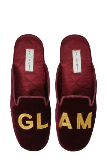 Women's Patricia Green Glam Embroidered Slipper M - Burgundy