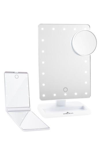 Impressions Vanity Co. Touch Xl Dimmable Led Makeup Mirror With Removable 5x Mirror & Compact Mirror, Size - White