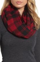 Women's Collection Xiix Plaid Infinity Scarf, Size - Red