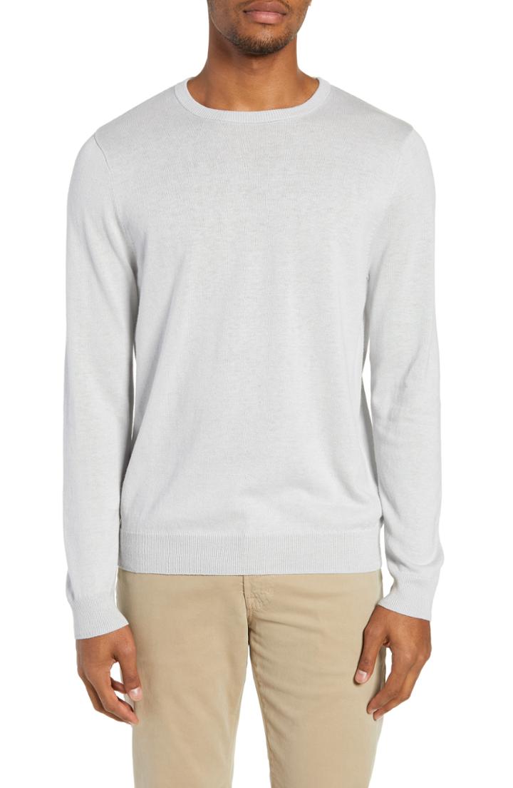 Men's Nordstrom Men's Shop Regular Fit Crewneck Sweater - White