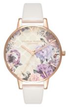 Women's Olivia Burton Glasshouse Leather Strap Watch, 38mm