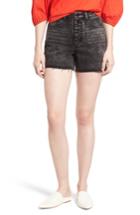 Women's Habitual Maddie High Rise Raw Edge Denim Shorts - Grey