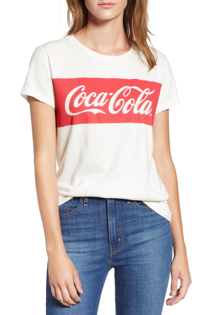 Women's Lucky Brand Metallic Lucky Tee - White