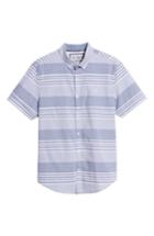 Men's Original Penguin Stripe On Woven Shirt - Blue