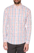 Men's Original Penguin P55 Space Dye Plaid Shirt - White