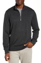 Men's J.crew Half Zip Merino Wool Sweater, Size - Grey