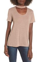 Women's Lurex Choker Tee - Pink