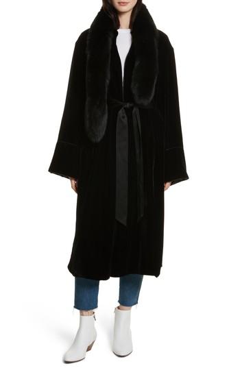 Women's Elizabeth And James Mitzi Velvet Coat - Black