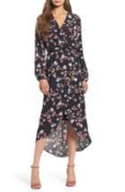 Women's Fraiche By J Wrap High/low Dress - Black