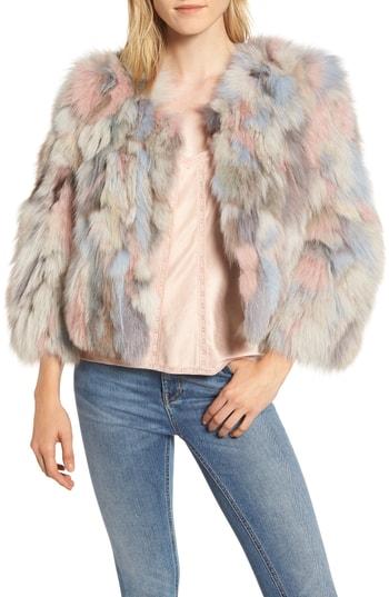 Women's Jocelyn Genuine Fox Fur Bolero - Beige