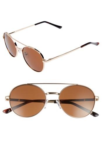 Men's 1901 Logan 52mm Sunglasses - Gold/ Brown