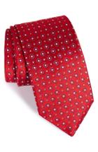 Men's Eton Geometric Silk Tie, Size - Red