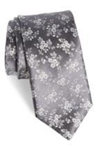 Men's Canali Floral Silk Tie, Size - Grey