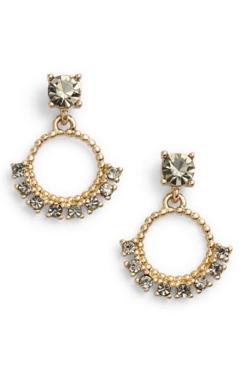 Women's Marchesa Imitation Pearl & Crystal Drop Earrings