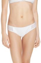 Women's Red Carter Mesh Bikini Bottoms