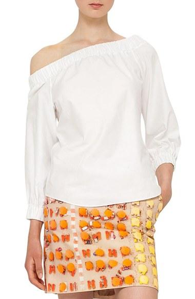 Women's Akris Punto Off The Shoulder Cotton Blouse