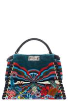 Fendi 'medium Peekaboo Hipnogarden' Velvet Satchel -
