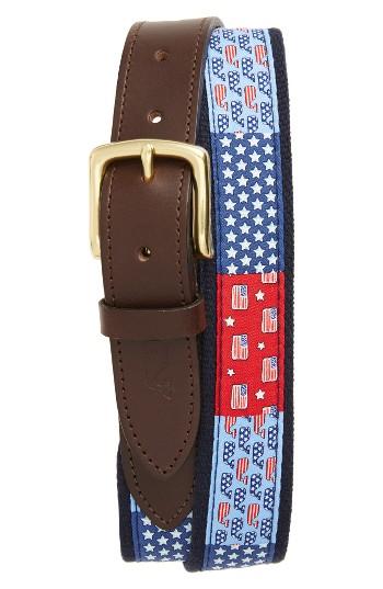 Men's Vineyard Vines Americana Patchwork Belt