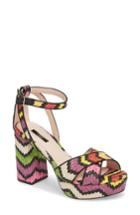 Women's Topshop Leah Cross Strap Platform Sandal .5us / 38eu - Pink