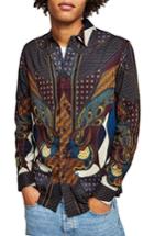 Men's Topman Baroque Print - Burgundy