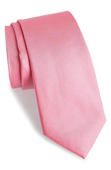 Men's Calibrate Woven Silk Tie, Size - Pink
