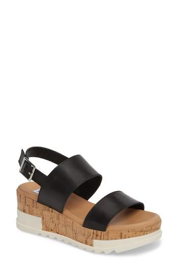 Women's Steve Madden Brenda Wedge Sandal M - Black