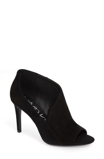 Women's Calvin Klein Nastassia Peep Toe Pump M - Black