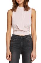 Women's Willow & Clay Twist Front Sleeveless Crop Top - Pink