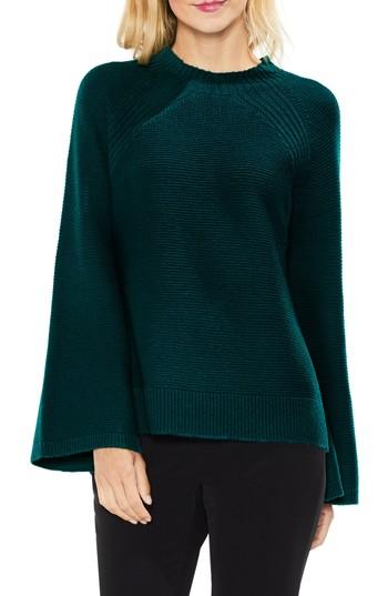 Women's Vince Camuto Bell Sleeve Sweater, Size - Blue