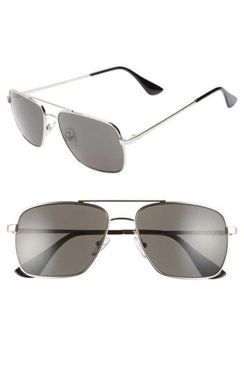 Men's 1901 Taylor 58mm Aviator Sunglasses - Gold/ Grey