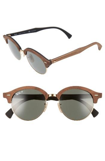 Women's Ray-ban 51mm Polarized Round Sunglasses -