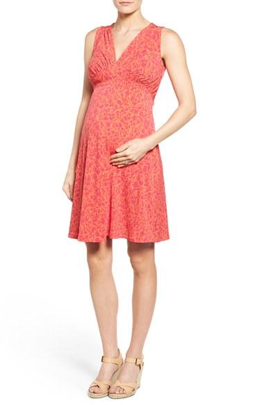 Women's Leota 'isabella' Sleeveless Maternity Dress - Orange
