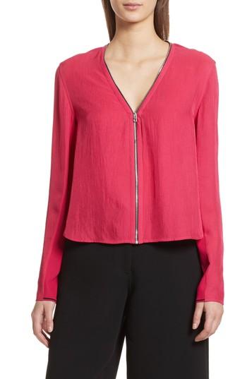 Women's Rag & Bone Vanessa Zip Front Blouse - Red