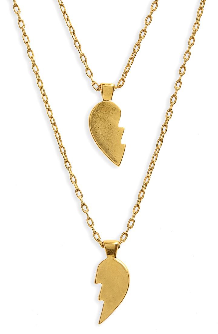 Women's Madewell Heartbreak Friendship Necklace Set