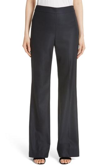 Women's St. John Collection Stretch Bird's Eye Suiting Pants - Blue